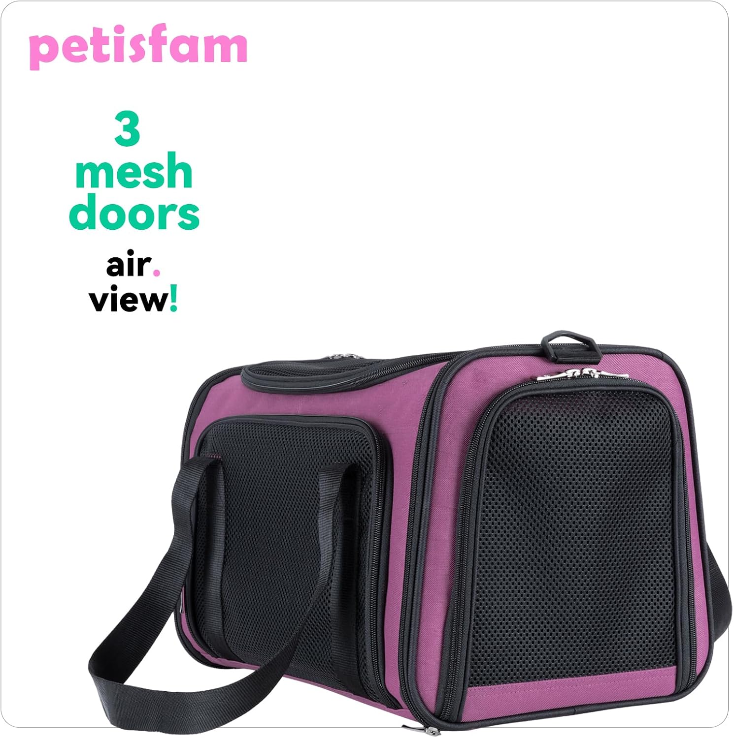 Easy Load Pet Carrier for Medium Cats and Small Dogs