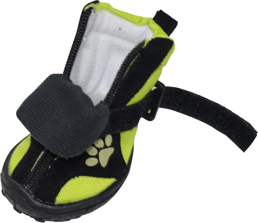 URBEST Dog Winter Shoes, Dog Boots Sports Non-Slip Pet Dog Anti-Slip Sole, Water Resistant Boots for Dogs 2 Pairs (1#, Green)