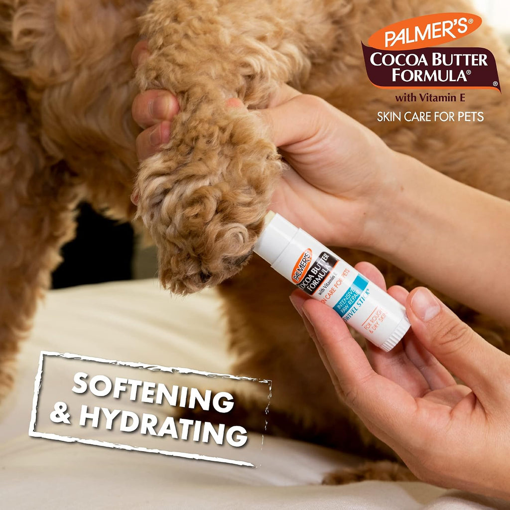 Palmers for Pets Cocoa Butter Paw Pad and Nose Balm, Fragrance-Free, 0.5 Oz | Vitamin E peppermint oil and shea butter, moisturizing balm, fragrance-free, rough or dry paws