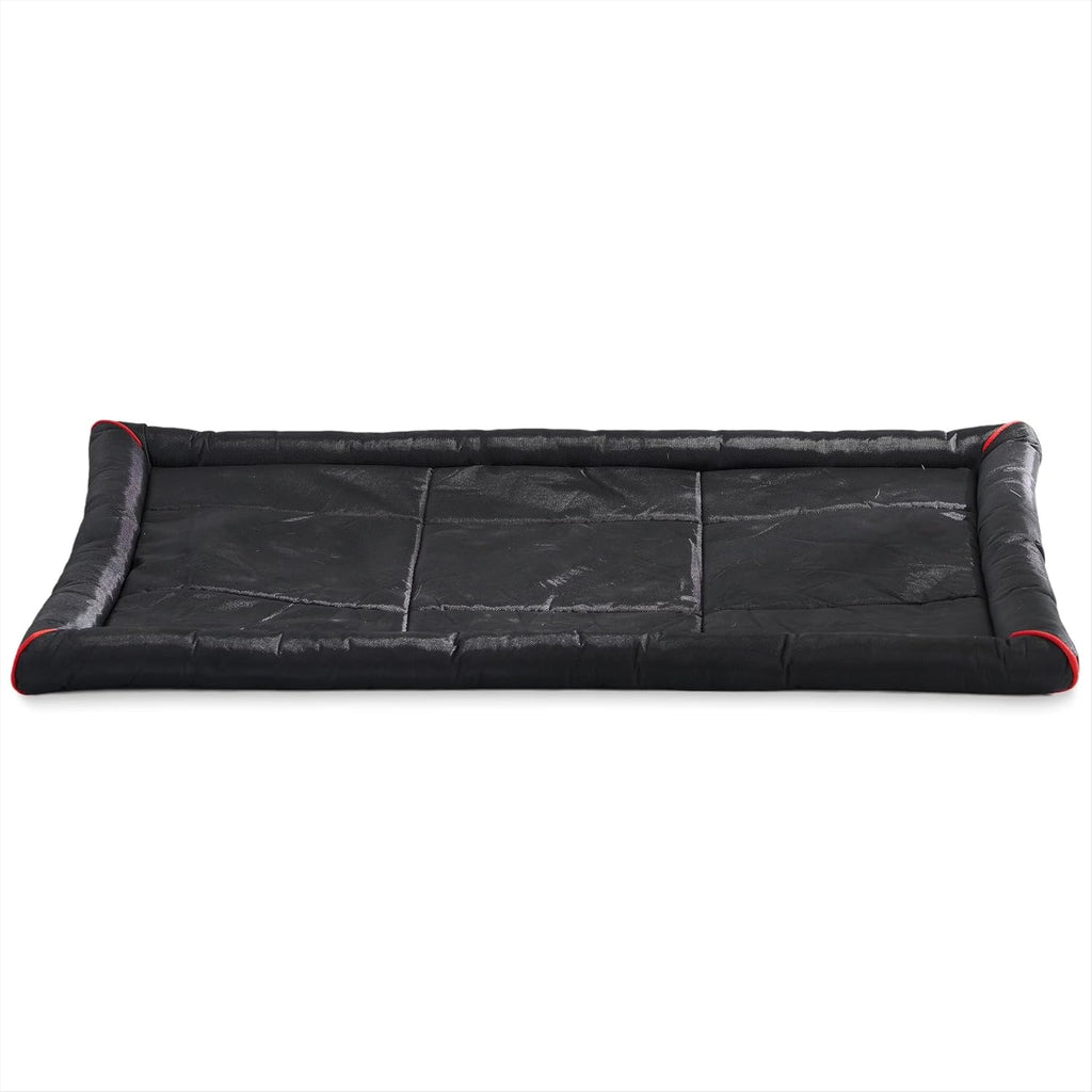 41"×27" Black Water Resistant Bolster Dog Crate Mat for 42 Inch Crate | Heavy Duty, Wipe Clean, Large Dogs, Portable Pet Cushion, Carrier Travel