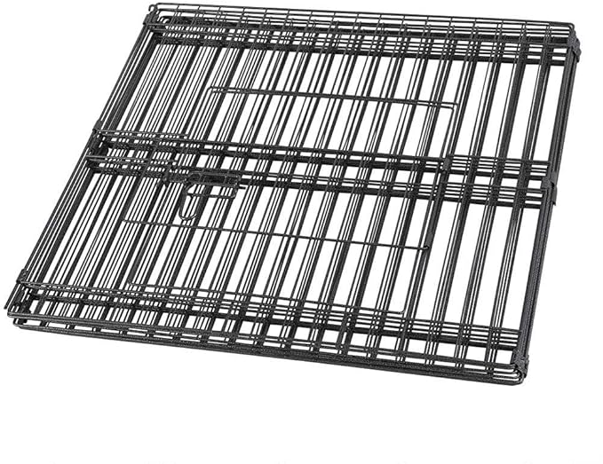 Yaheetech 24 inch 32 Panel Metal Black Heavy Duty Foldable Dog Pen - Outdoor Indoor with Door- Dog Exercise Pen Barrier Kennel Portable Cat Duck Chicken Puppy Fence