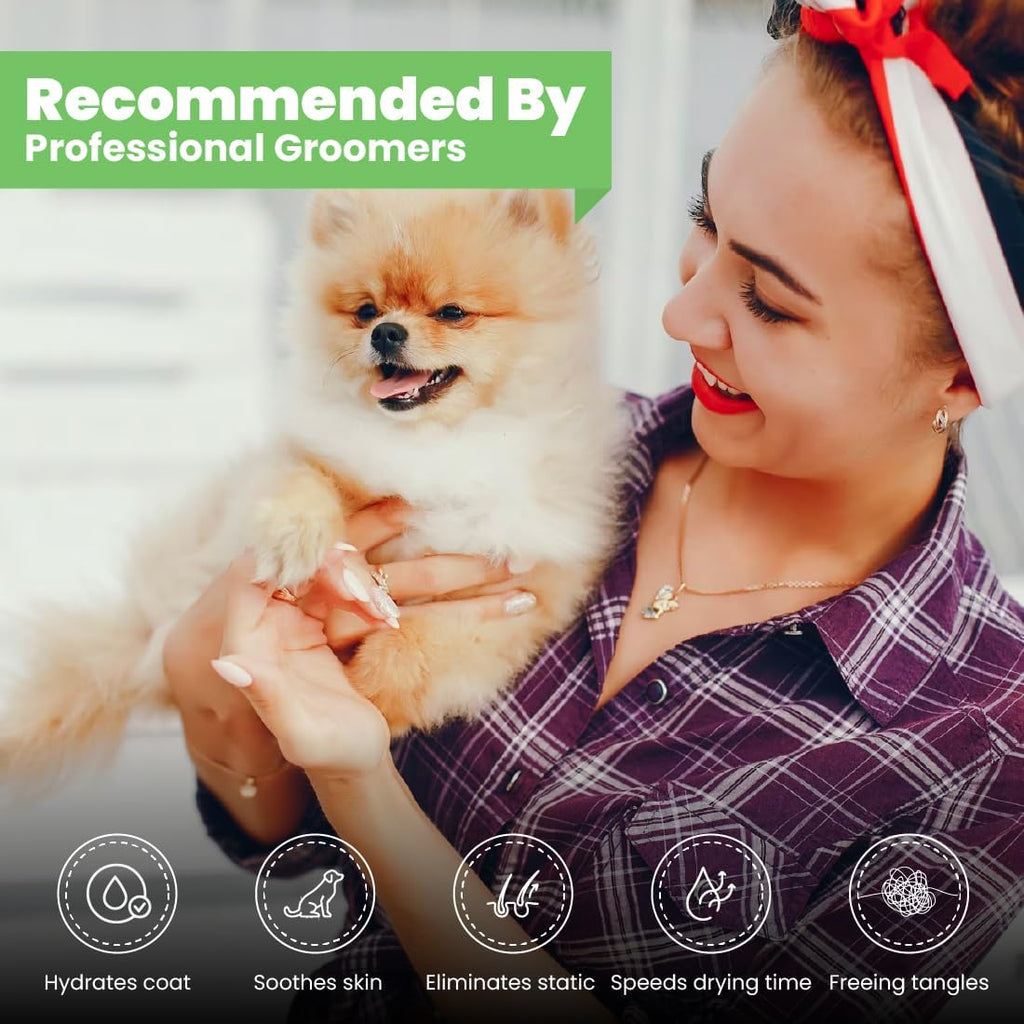 Best Shot UltraMAX Pro Finishing Spray, Ideal Detangler Spray for Pets, Hydrating and Soothing Pet Grooming Spray, for Dogs and Cats, 34 Oz. | Sweet pea scent, alcohol-free, adds sheen, detangles, hydrates and reduces static
