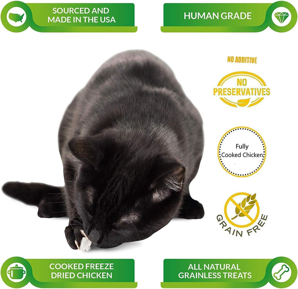 Life Essentials by Cat-Man-Doo | Chicken - 5oz. Bag | Freeze Dried Chicken Cat & Dog Treats | Healthy, Single Ingredient, Training Treats, High Protein | Cooked & Freeze-Dried White Chicken Breast Meat, Healthy Chicken Cat Treats & Dog Treats, High