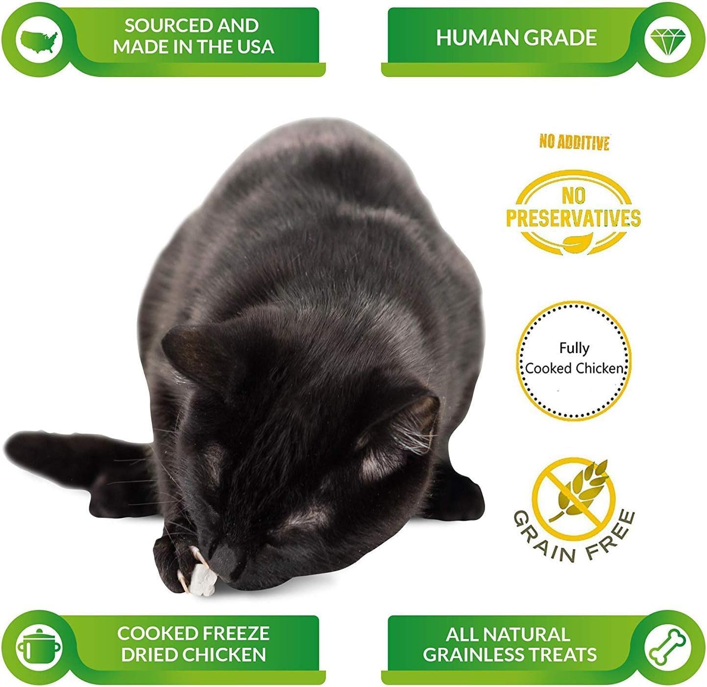 Life Essentials by Cat-Man-Doo | Chicken - 5oz. Bag | Freeze Dried Chicken Cat & Dog Treats | Healthy, Single Ingredient, Training Treats, High Protein | Cooked & Freeze-Dried White Chicken Breast Meat, Healthy Chicken Cat Treats & Dog Treats, High
