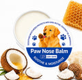 Lick Safe Dog Paw & Nose Balm - All Natural Moisturizing Wax with Coconut Oil & Shea Butter, Soothes Dry Cracked Paws & Snout, Heat & Cold Pavement Protection, 1.76 Oz Nose Butter