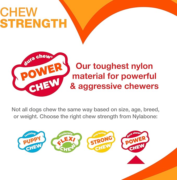 Nylabone Ring Bone Power Chew Toy for Dogs, Durable Dog Toys for Aggressive Chewers, Dog Chew Bone, Long Lasting Flavor Medley Flavor, For X-Small Dogs - Up to 15 lbs, 1 Count