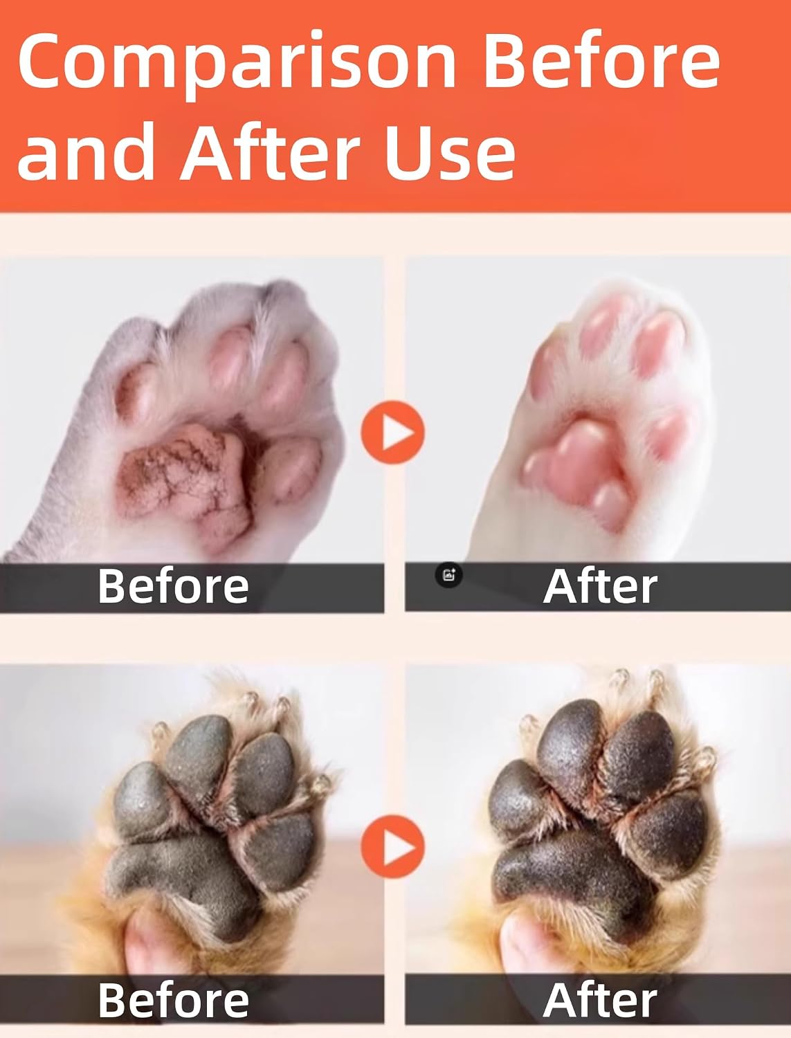 GLOGLOW Pad Balm, Heals Repairs and Moisturizes Dry Noses and Paws Ideal Dog Feet Balm for All Extreme Weather Season Conditions