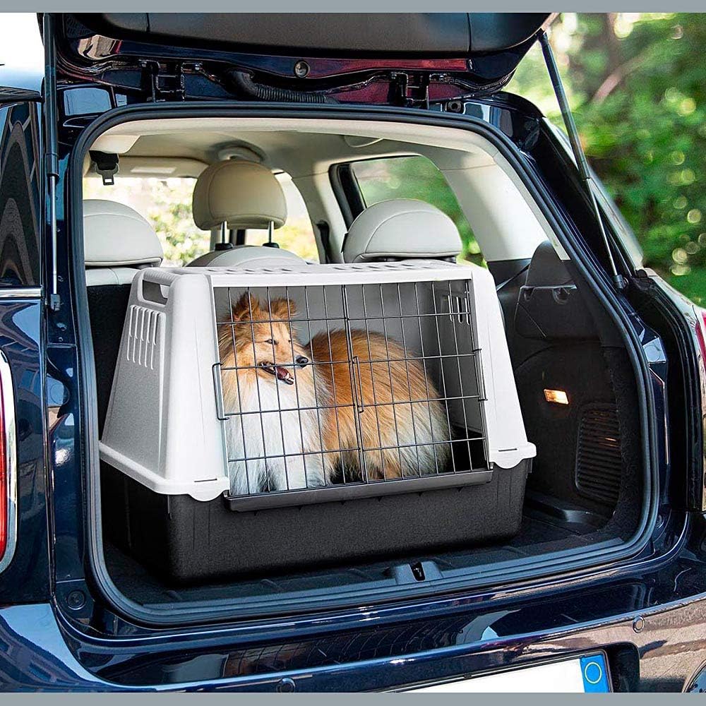 Ferplast Atlas Car Mini Dog Car Carrier, 72 x 41 x 51 cm, Grey