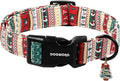 DOGWONG Christma Dog Collar, Classic Cute Red Green Christmas Tree Dog Collar for Boy and Girl Dogs, Strong Plastic Buckle Dog Collars for Small Dogs,S