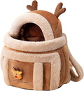 Pet Carrier Backpack Warm Travel Bag for Cat Dog Portable Small Animal Cage Outgoing Plush Bag Cat Winter Travel Bag