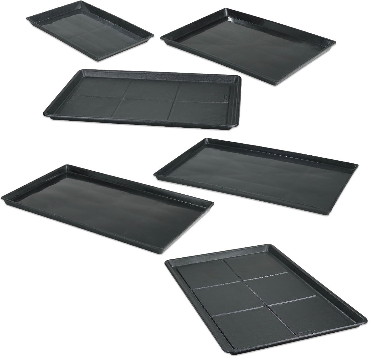 ProSelect Replacement Floor Trays - Durable Easy-to-Clean ABS-Plastic Trays for Everlasting Crates - Large, 42" x 28", Black