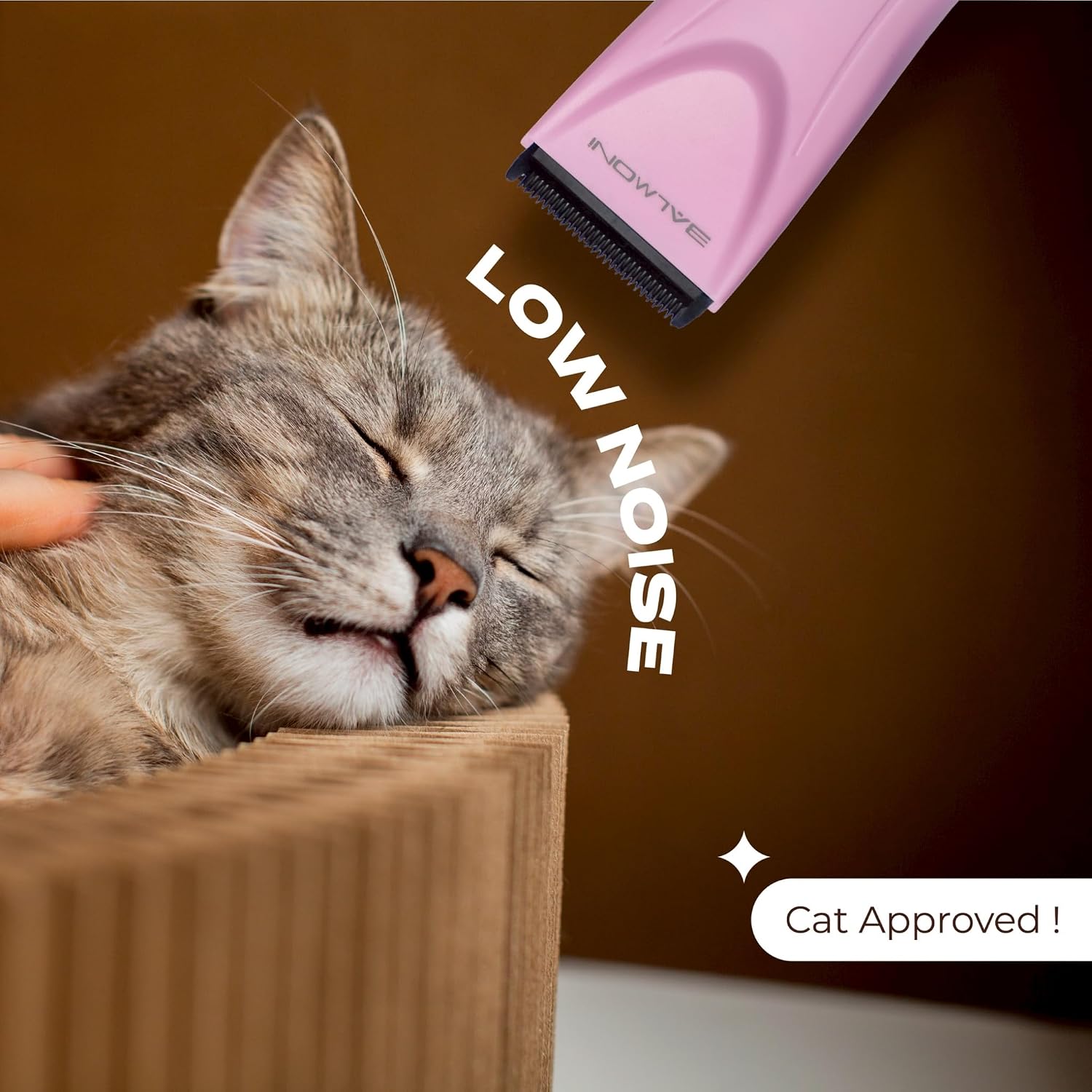 Cordless Pet Grooming Kit for Dogs & Cats, Quiet & Powerful Motor Paw & Face Trimmer, Lightweight Clipper, Dopamine Pink, Parent (Single-Dopamine Pink)