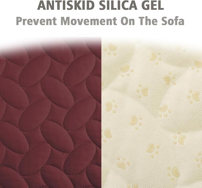 Ameritex Pet Bed Cover Dog Bed Blanket for Sofa and Furniture Waterproof New Pattern Design (52x82 Inch, Burgundy)