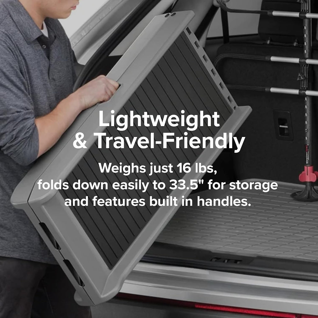 WeatherTech PetRamp - Non-Slip, Portable Dog Ramp for Large Dogs to 300 Pounds, 67" x 15" - Traction Grip Ramp, Easy Access for Pets to Car, SUV, Truck, Bed, Couch & Other Home Areas
