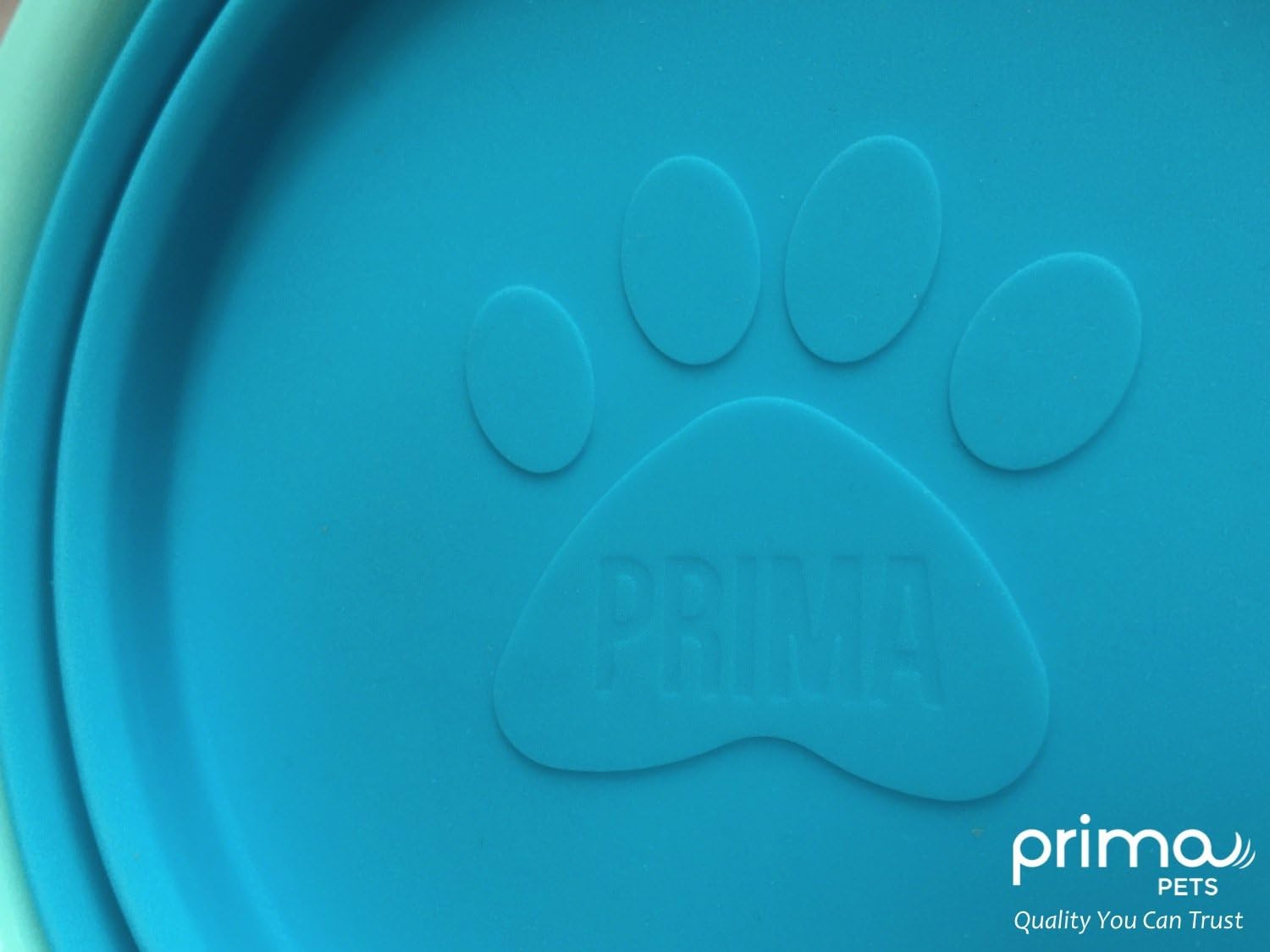 Prima Pet Collapsible Silicone Water Travel Bowl with Clip for Dog and Cat, Portable and Durable Pop-up Feeder for Convenient On-The-go Feeding – Size: Large (5 Cups) Aqua – 2 Pack