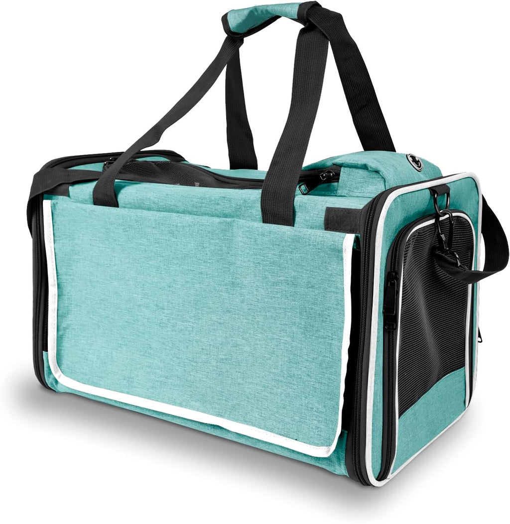 GAPZER Small Dog Carrier Yorkshire Puppy Softshell Chihuahua Transport Cage | Privacy Protection Big Kitten Car Travel Cloth Carry Bag up to 20 lbs, Small Animal Portable Mesh Kennel Cage for Vet Visits