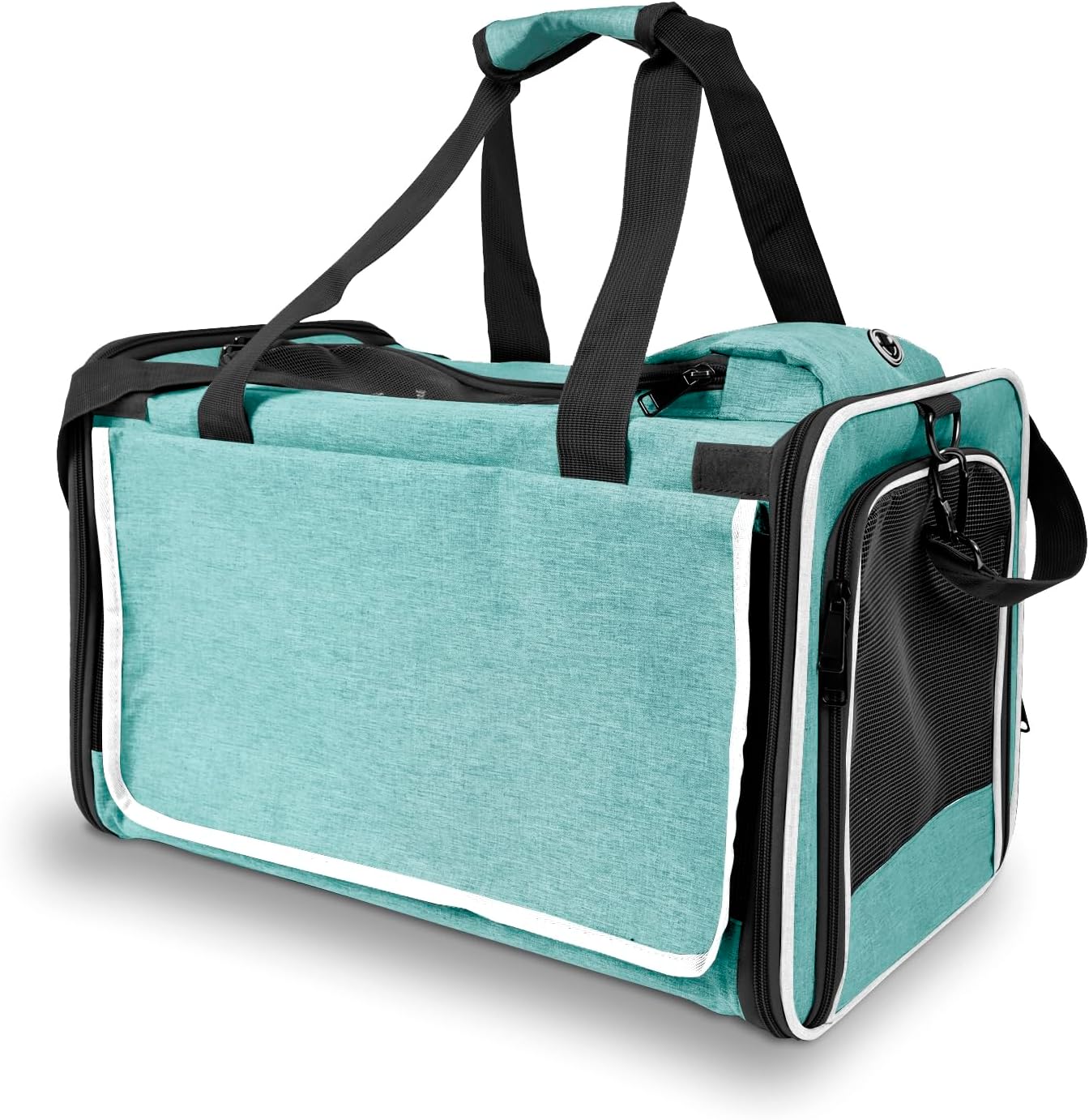 GAPZER Small Dog Carrier Yorkshire Puppy Softshell Chihuahua Transport Cage | Privacy Protection Big Kitten Car Travel Cloth Carry Bag up to 20 lbs, Small Animal Portable Mesh Kennel Cage for Vet Visits