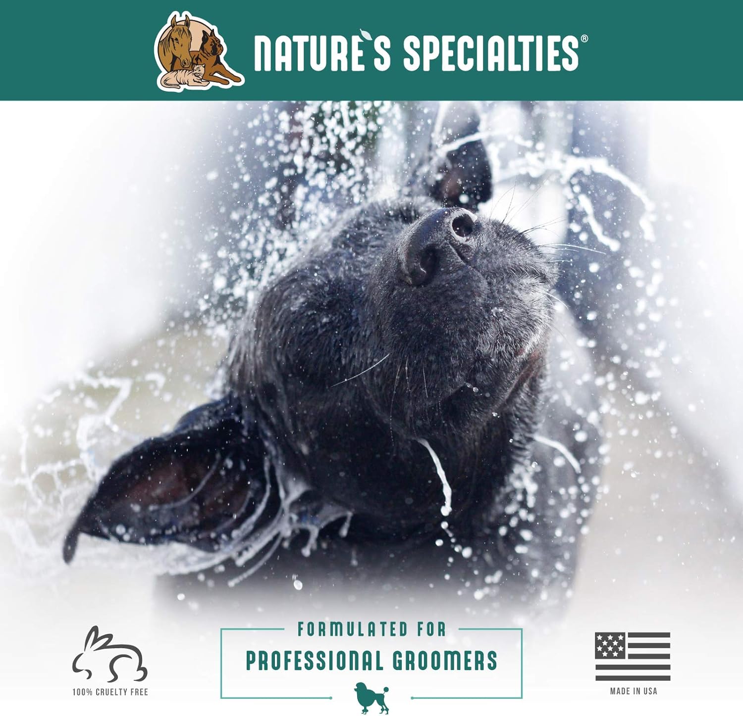 Nature's Specialties Quicker Slicker Ready to Use Detangling and Conditioning Spray, Natural Choice for Professional Groomers, Helps Restore Moisture, Made in USA, 1 gal