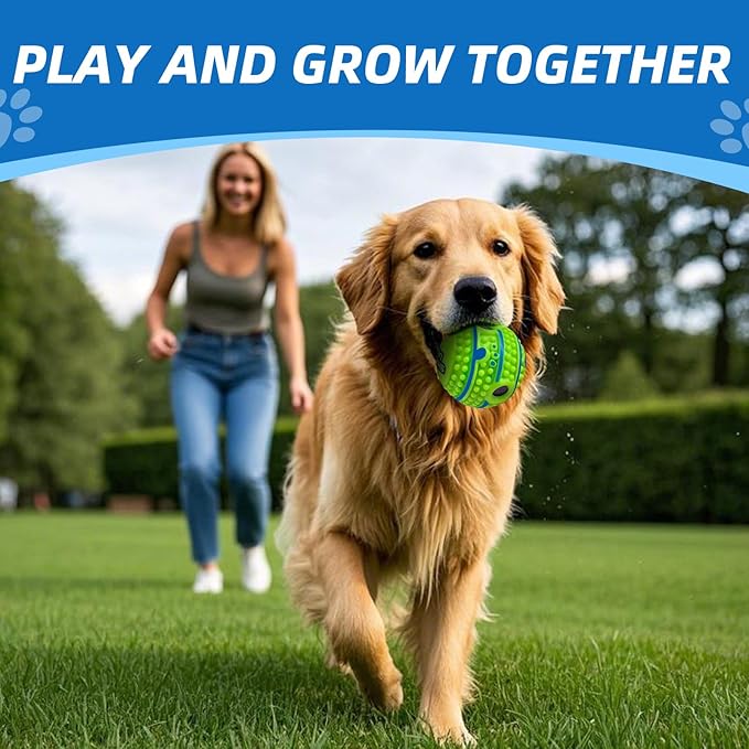 Spiky Interactive Dog Toys Ball, Shaking with Gibbering Sound, for Training, Teeth Cleaning & Herding, Straight, XS, 2.75 in (7 cm)