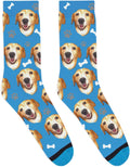 DivvyUp Socks - Custom Dog Socks - Put Your Dog on Socks! (Small, Dark Blue)