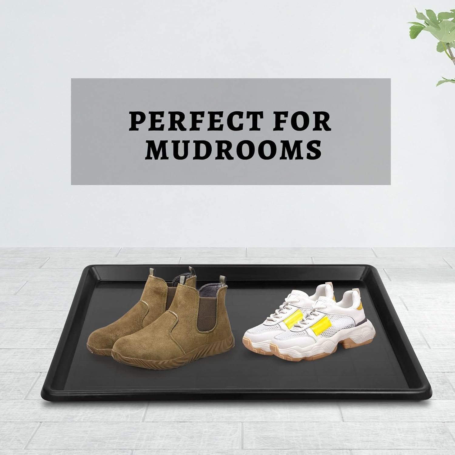 2pcs 26.77"x20.47" Replacement for Dog Crate Plastic Cage Bottom Pan Multi-Purpose Boot Mat Shoe Tray Indoor Outdoor Waterproof, Dog and Cat Rabbit Food Bowls Floor Liners