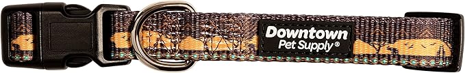 Downtown Pet Supply - Best, Cute & Fancy Dog Collar - Lightweight Adjustable Dog Collar with Quick Buckle & D-Ring - Hand Wash Safe - Sahara - S - Small Dog Collar