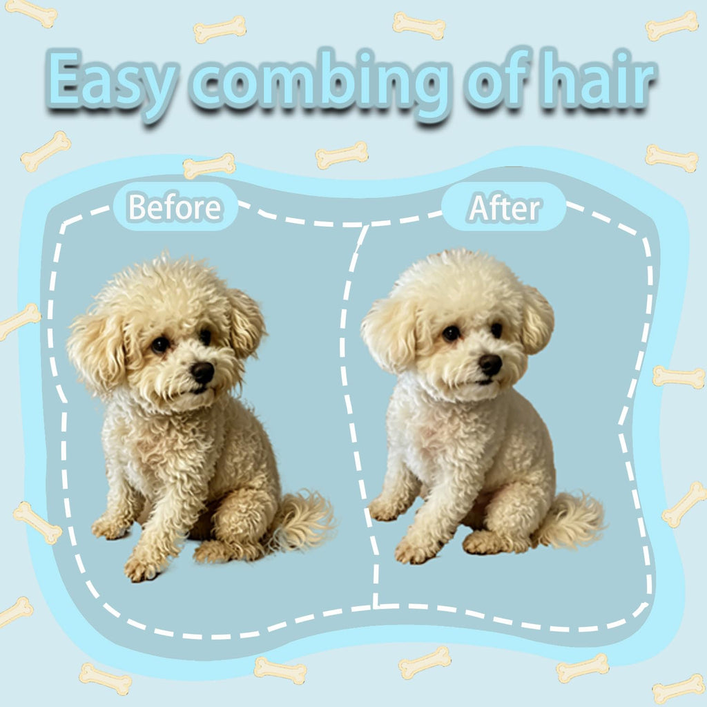 Pet Grooming Brush,Dematting Comb for Dogs and Cats, Undercoat Rake Pet Brush for Long Hair, Deshedding Dog Brush Removes Tangles Knots and Loose Fur, Matted Fur on Cats and Dogs