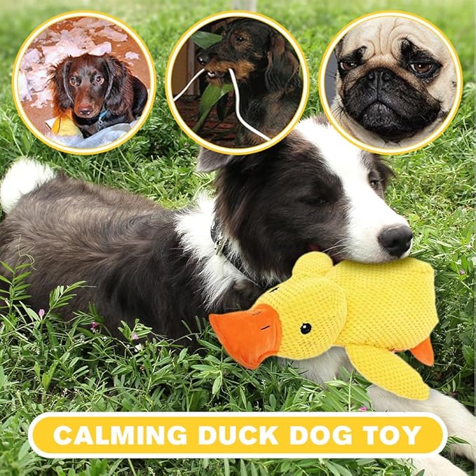 Dog Toys for Aggressive Chewers,2025 Upgraded Dog Chew Toys for Small Large Dogs,Indestructible Puppy Teething Toys,Plush Yellow Stuffed Duck Toy (Yellow, Medium)