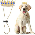 Abbylike Pet Rhinestone King Crown, Queen Crown for Birthday New Year Costume for Small Dog Cat Cosplay Party Accessories Adoption Celebration Wedding Birthday Photos Prop Costume(Blue,Large)