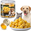 Dehydrated Quail Egg Yolk Snacks for Cats and Dogs Training (110g/3.88oz), Natural Dog Food Limited Ingredient, Healthy Tasty Freeze-Dried Pet Treats for Dogs Cats (M, Egg)