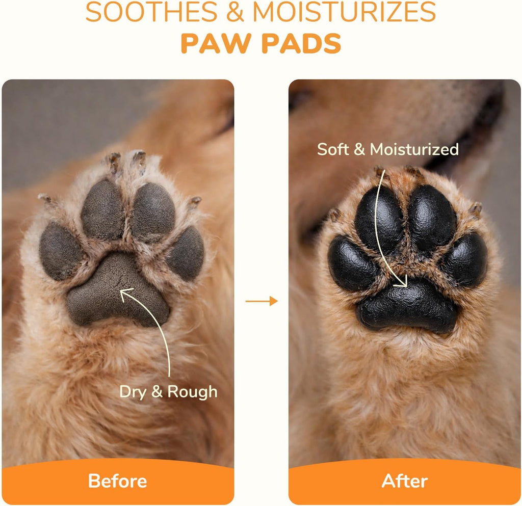 Lick-Safe Dog Paw & Nose Balm | 2.1 oz All Natural Wax with Coconut Oil | Summer Hot Pavement, Winter Snow & Road Salt Protector | Moisturizer for Dry, Rough Pads & Snouts