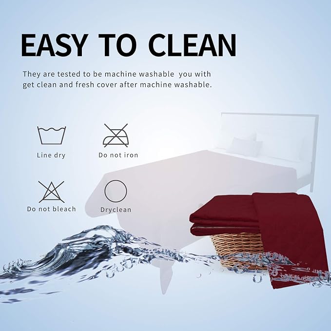 Easy-Going 100% Waterproof Dog Bed Cover, Non-Slip Pet Blanket for Furniture, Washable Couch Cover, Repleasement Sofa Cover (96X82 in,Christmas Red)
