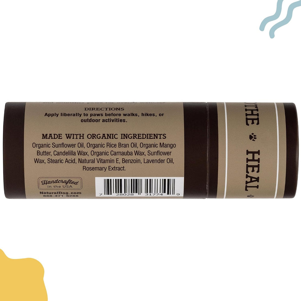Natural Dog Company Paw Soother Balm & PawTection Stick Bundle for Dogs – Moisturizes, Heals & Protects Dry, Cracked Paws – Lick-Safe Dog Paw Balm Duo – 1 oz Tin + 0.15 oz Stick