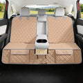 Bark Lover Dog Car Seat Cover for Back Seat,Armrest Compatible, Waterproof Backseat Protector, Nonslip Rear Seat Cover for Dogs & Kids, Universal Size Fits Cars Trucks SUVs (Beige)