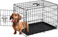 Sweetcrispy 30 Inch Dog Crate, Small Dog Cage, Foldable Puppy Pet Kennel | Single Door, Metal Kennel, Secure Lock, Removable Tray, Indoor Outdoor Training Travel