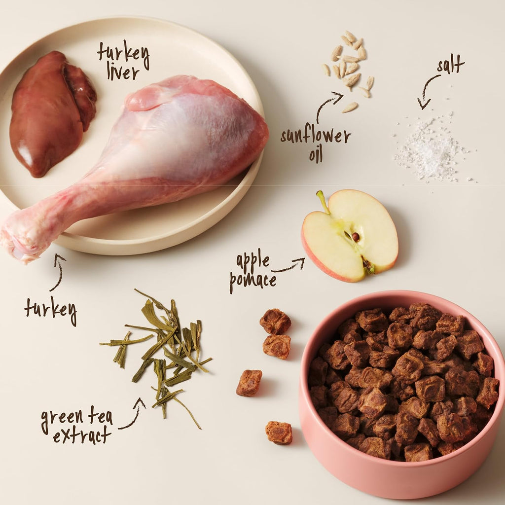 Full Moon® Pure Protein Air Dried Dog Food Homestead Turkey Recipe 1lb | Human Grade, Protein-rich, Jerky-like texture, Shelf-stable, 90% meat