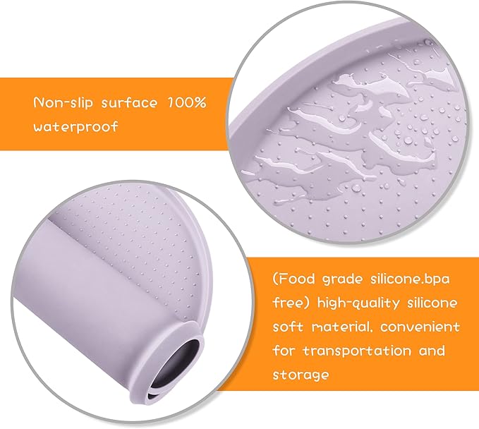 100% Waterproof 1.0" Raised Edge BPA Free Silicone Dog Food Mat, Pet Cat Feeding Mats Contain Spills Protects Floors, Placemats for Cats and Dogs Water Bowl Dishwasher XXL Large.