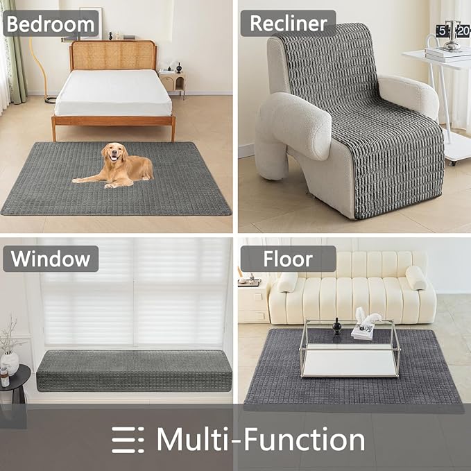Muamar Dog Bed Cover Sofa Protector,Anti Slip Waterproof Sofa Covers for Living Room Couch Covers,Sofa Mat,Seat Cover,Dog Mat,Pet Pad for Furniture 1 Piece (60x70 inch, Dark Grey)