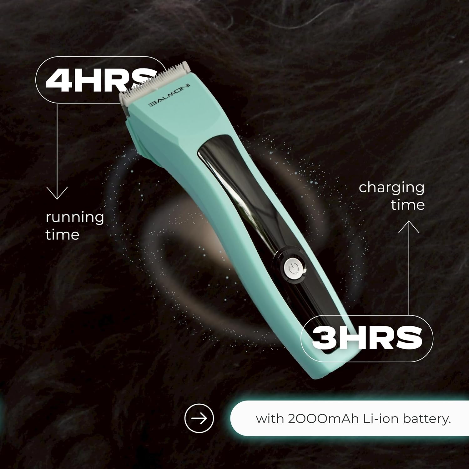 Cordless Pet Trimmer for Dogs & Cats – Rechargeable Grooming Clipper with Detachable Metal Blade, Low-Noise Motor, Supports Optional Blade Lengths (Parent) (Green, Single)