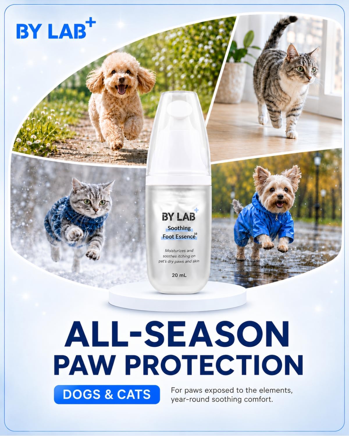 Soothing Foot Essence for Dogs and Cats, Moisturizing and Relieving itching on Dry pet's paw and Skin | Paw Moisturizer