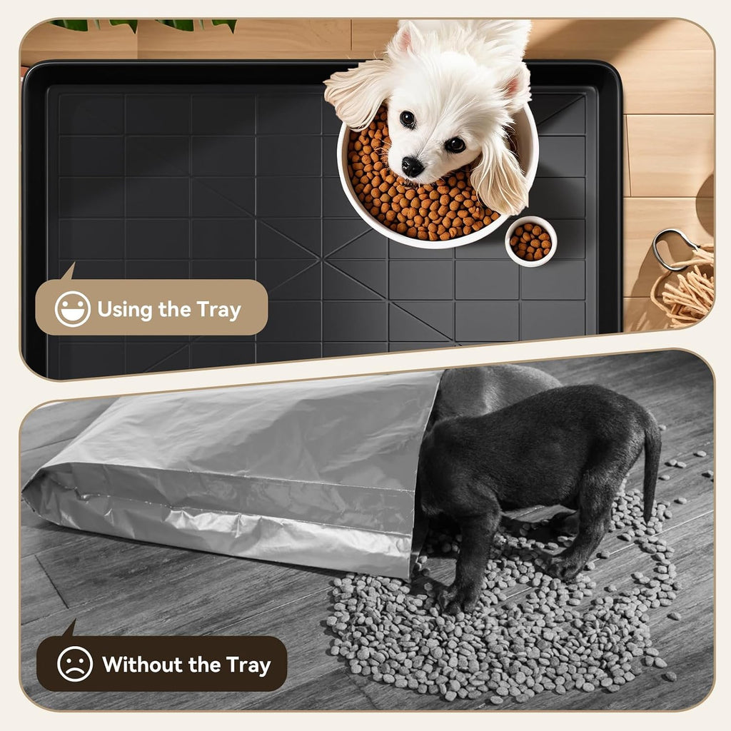 Holiwei 35.4" 2PC Dog Crate Tray Replacement fit for Metal Dog Crate Dog Cage Pans Plastic Tray