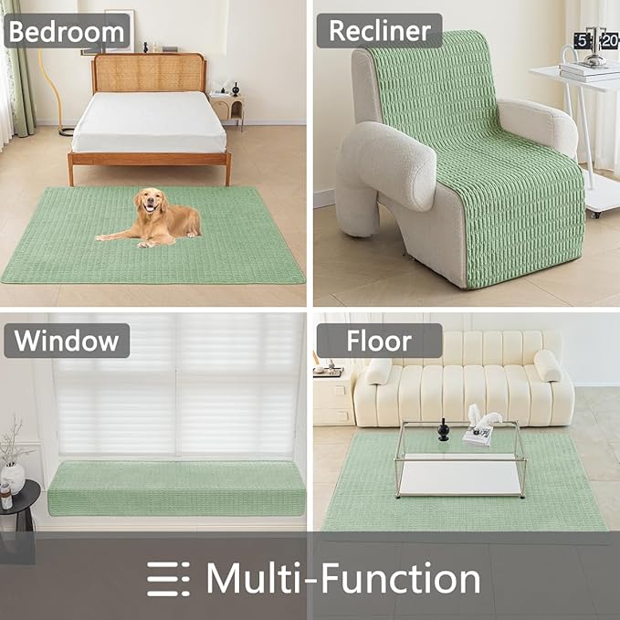 Muamar Dog Bed Cover Sofa Protector,Anti Slip Waterproof Sofa Covers for Living Room Couch Covers,Sofa Mat,Seat Cover,Dog Mat,Pet Pad for Furniture 1 Piece (30x82 inch, Sage Green)