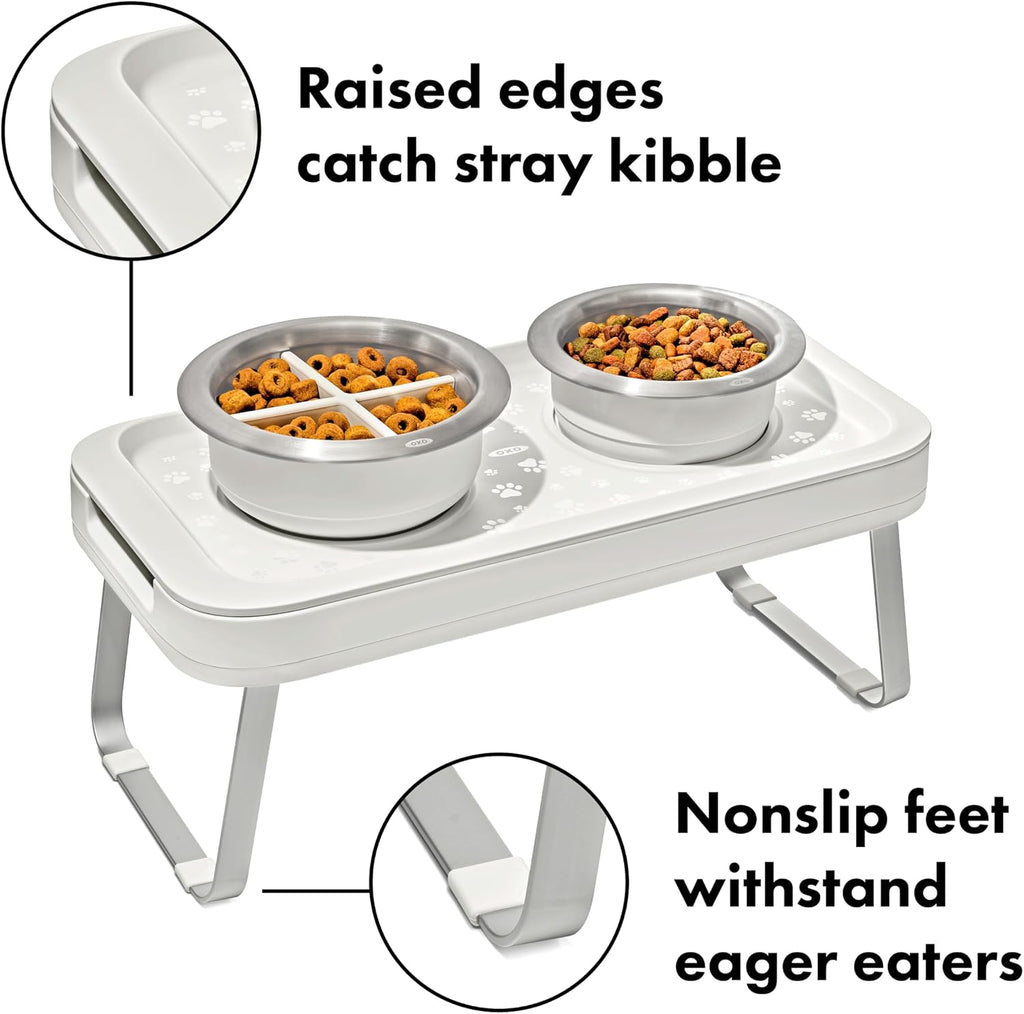 OXO Pet Adjustable Elevated Feeder
