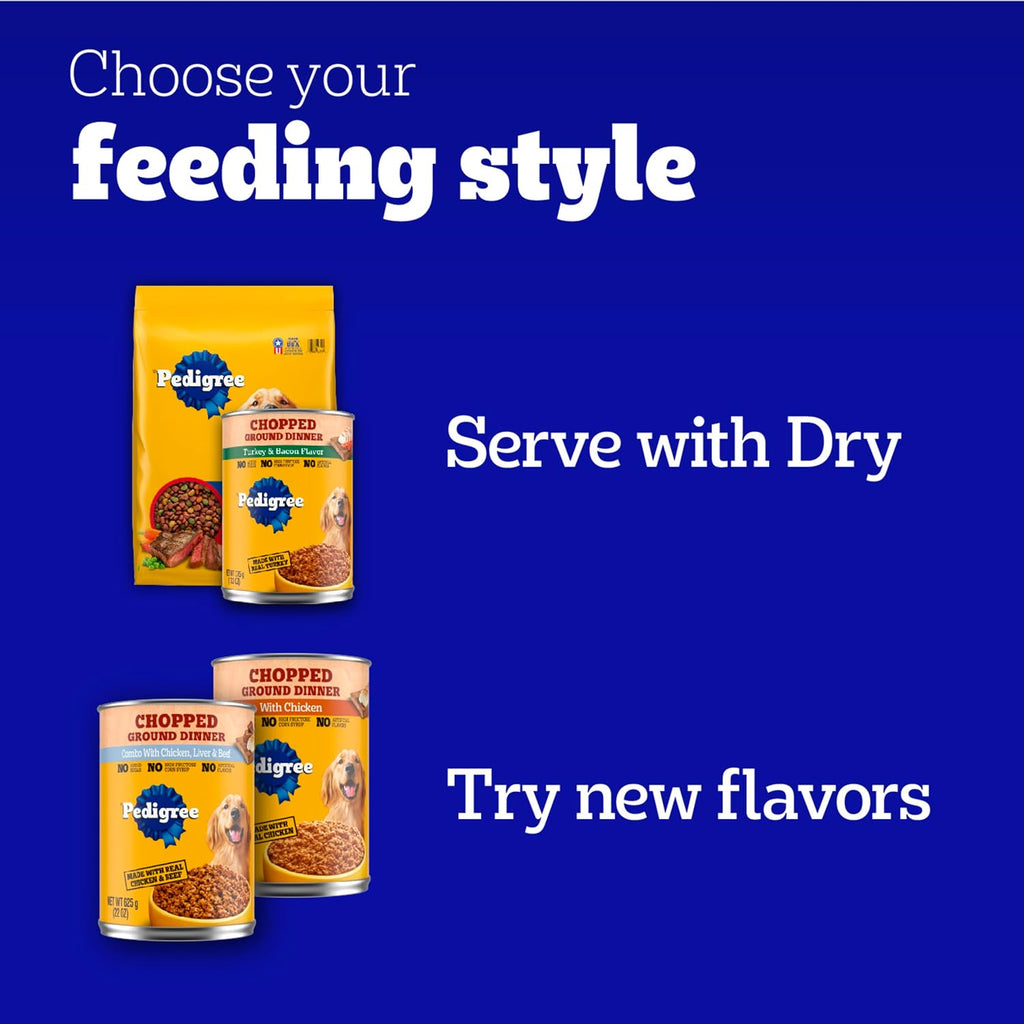 Pedigree Choice Cuts Wet Dog Food, Beef & Country Stew, 13.2 oz, 12 Count | Beef & Country Stew flavors, 100% complete & balanced, supports lean muscles, 50%+ water for hydration, made with real beef