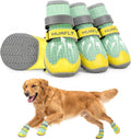 Huafly Dog Shoes for Large Medium Small Dogs,Adjustable Reflective Mesh Breathable Boots & Paw Protectors for Hot Pavement Summer,Anti-Slip Booties for Hard Floors Walking Running Hiking (Size 6)