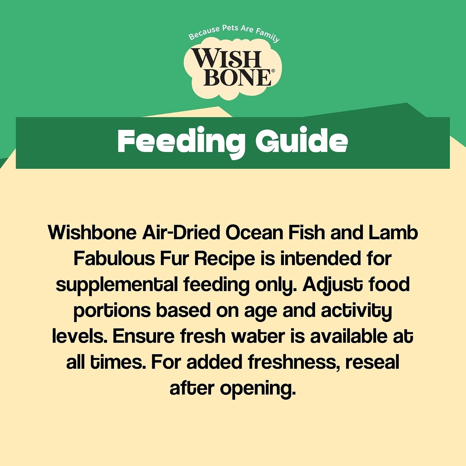 Wishbone Air-Dried Ocean Fish & Lamb Dog Food - Rich in Protein, Grain Free, Fish and Lamb Recipe, Skin and Coat Support for Pet Health - Made in New Zealand - 1lb