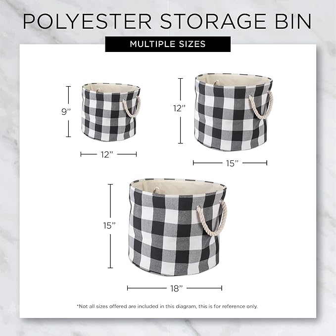 Bone Dry Pet Storage Collection Collapsible Bin, Medium Round, Off-White