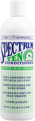 Chris Christensen Spectrum Ten Dog Conditioner, Groom Like a Professional, Gentle Cleansing, Leaves Coat Soft & Silky, Gorgeous Shine, Made in the USA, 473ml