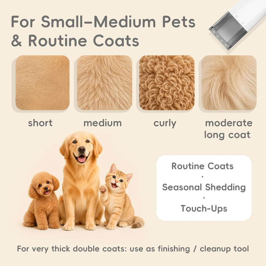 2026 Upgraded Dog Grooming Vacuum Kit with Nail Clipper & Dematting Comb, 13000Pa Pet Vacuum for Shedding, 9-in-1 Dog Hair Vacuum, 1L Dust Cup, Quiet Grooming Kit for All Dog Breeds & Cats