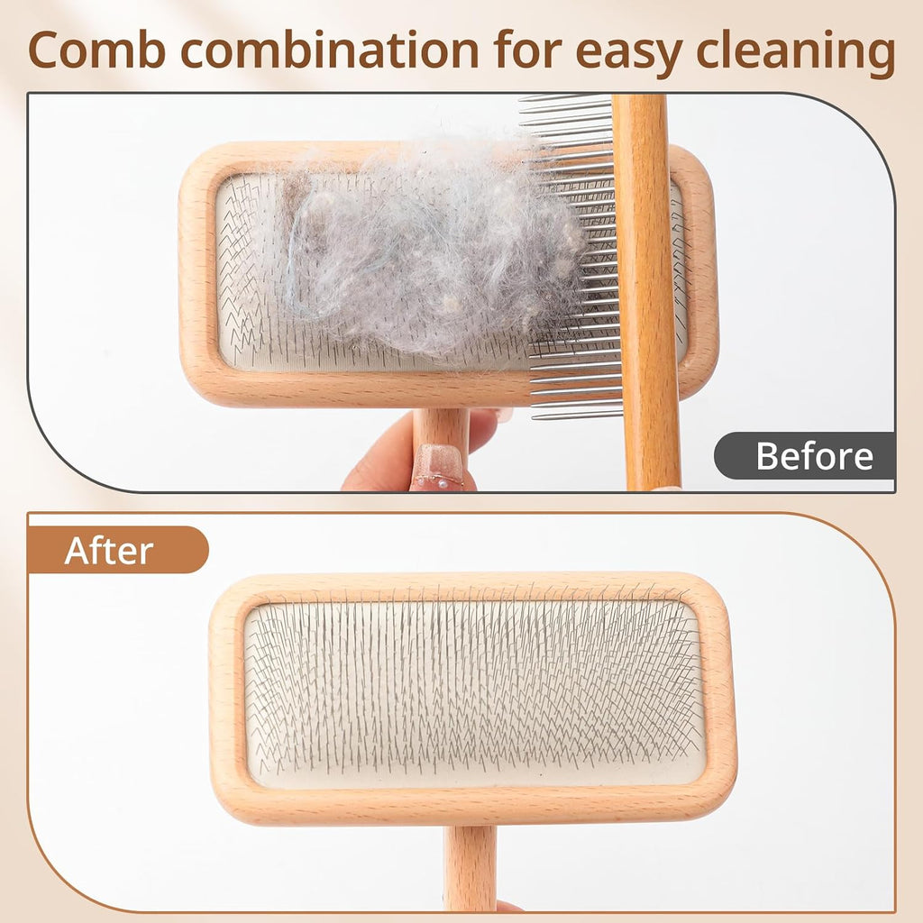 Sheepskin Wool Brush - Carpet Rake Tool | for Pet Hair Removal and Household Fabric Care